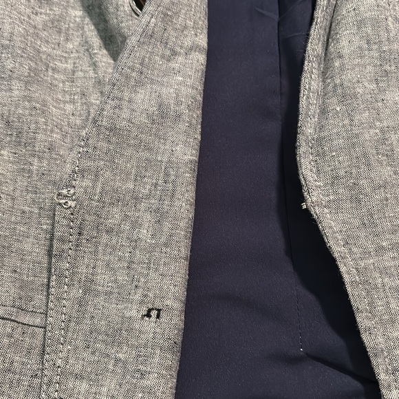 NWT New York & Company-7th Avenue Design Studio Linen Blend 3/4 Sleeve Blazer - Picture 6 of 13